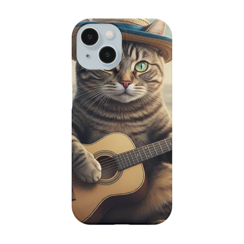 ギターを弾く猫 iPhone Smartphone Case