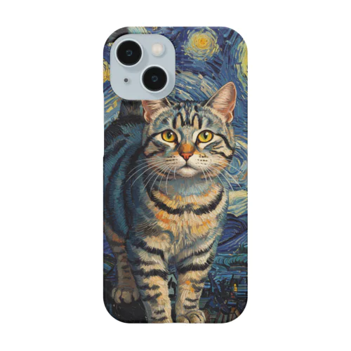 ニャオゴッホ 星月夜 iPhone Smartphone Case