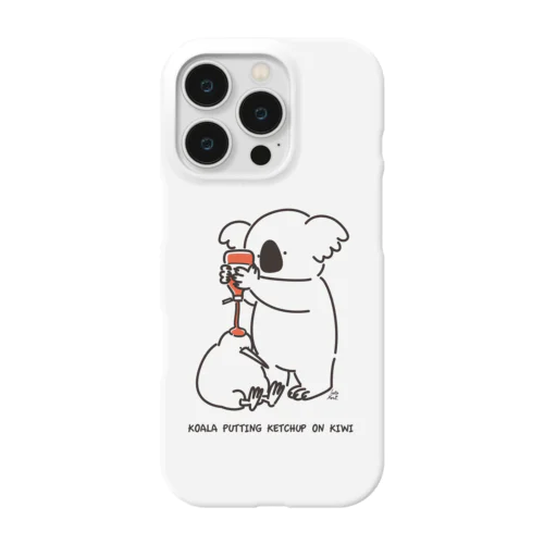 コアラケチャップキウイ(黒) iPhone Smartphone Case
