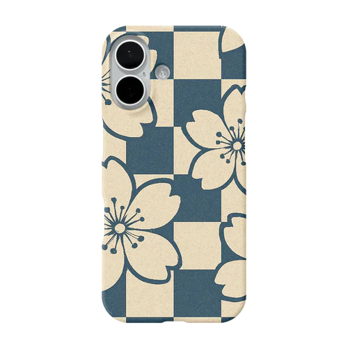 市松桜模様（いちまつざくらもよう） iPhone Smartphone Case