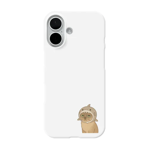 サメ帽かぶった猫 iPhone Smartphone Case