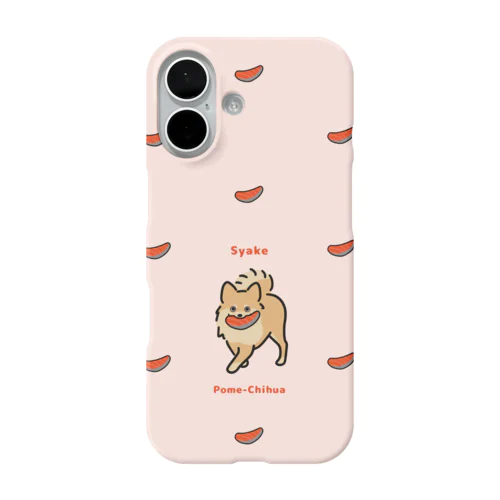 ポメチワ　しゃけ　名入れ品 iPhone Smartphone Case