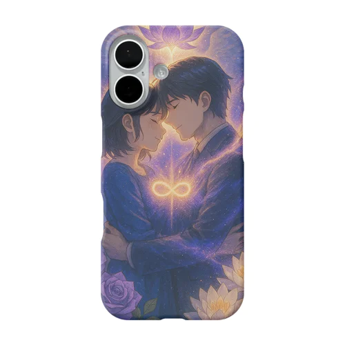 ツインレイ一ヒーリングアートグッズ iPhone Smartphone Case