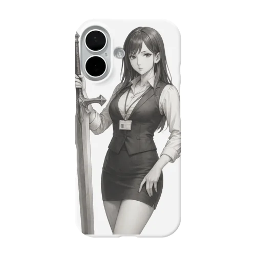 OL×武器（大剣）背景透過-墨のしらべ- iPhone Smartphone Case