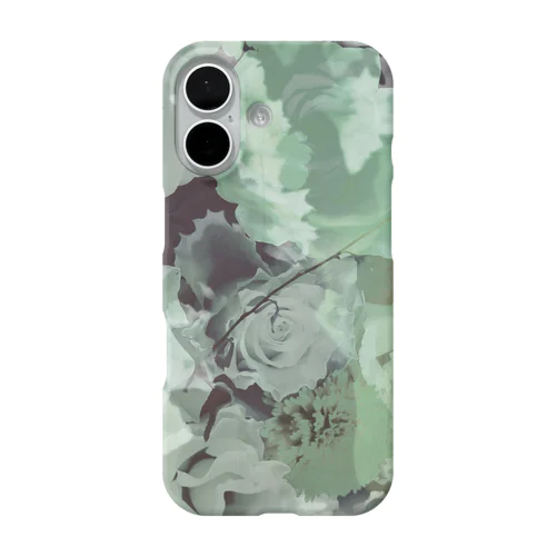 花　グリーン iPhone Smartphone Case