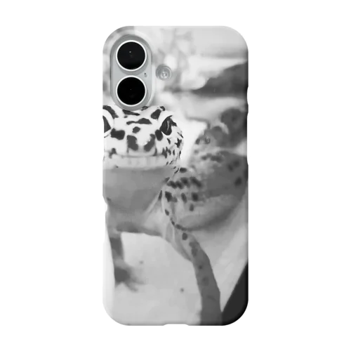 にっこりモノクロれおぱっぱスマホケース iPhone Smartphone Case