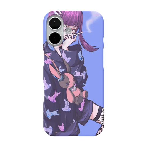 メンヘラタバコ女子(ツインテールウサギ) iPhone Smartphone Case
