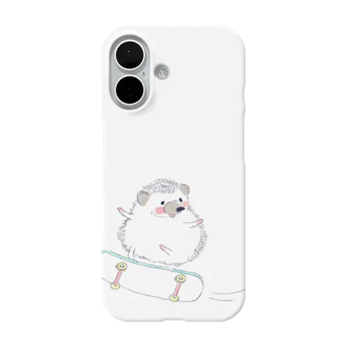 オリジナル　ハリネズミのソフィー、スケボーに乗る。 iPhone Smartphone Case
