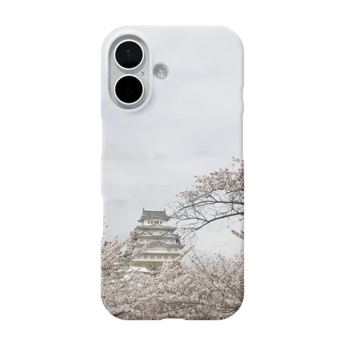 お城と桜 iPhone Smartphone Case