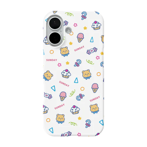 レトロポップくまくんのファンシー iPhone Smartphone Case