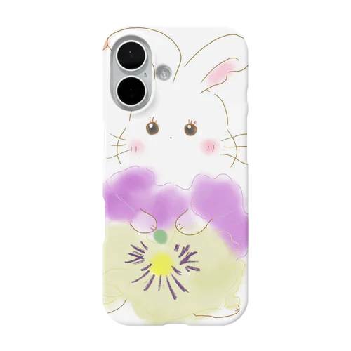 ビオラのドレスを着たウサギ iPhone Smartphone Case