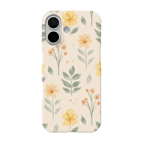水彩フラワー iPhone Smartphone Case