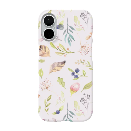 水彩花だらけ iPhone Smartphone Case