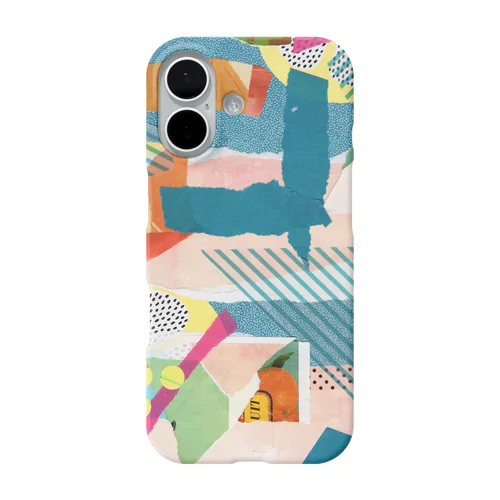カットアンドペースト（あお） iPhone Smartphone Case