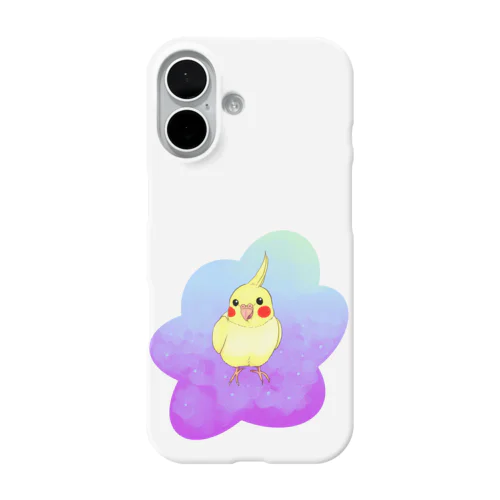 オカメインコと花 iPhone Smartphone Case