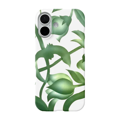 green flowers 緑の花唐草 iPhone Smartphone Case