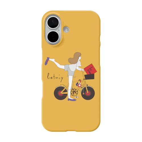 自転車の女の子1 iPhone Smartphone Case