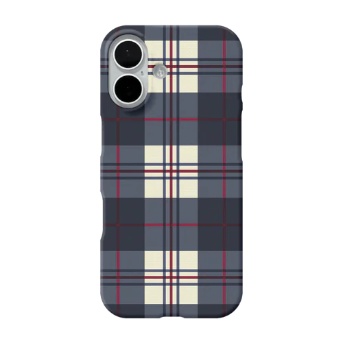 タータンチェック ネイビー iPhone Smartphone Case
