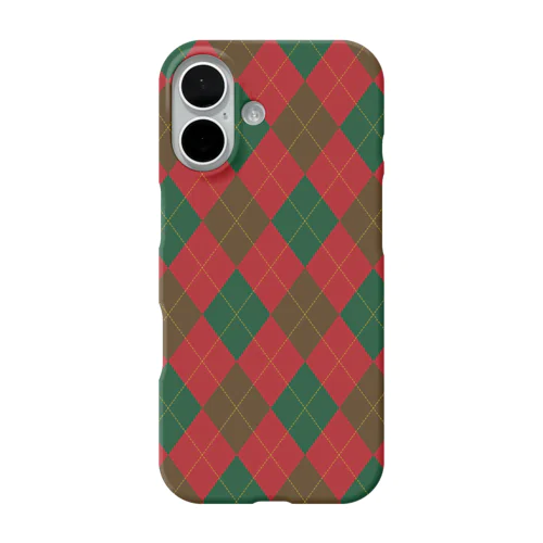 アーガイルチェック　レッド iPhone Smartphone Case