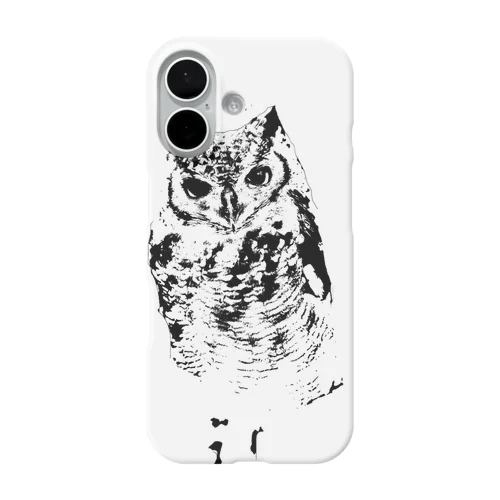 みみずく iPhone Smartphone Case
