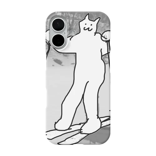 スキーするねこちゃん iPhone Smartphone Case