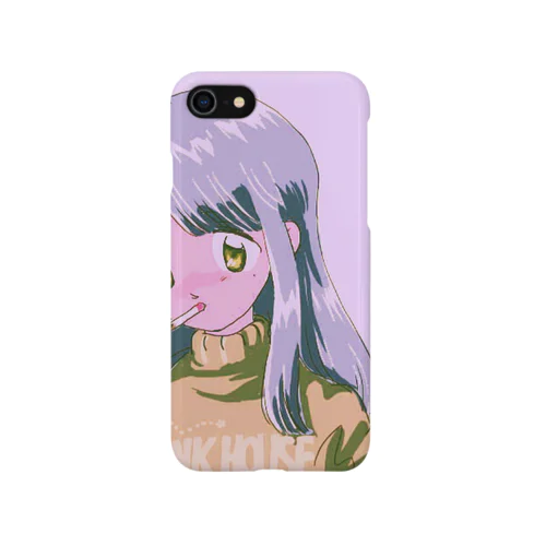 pink(注) iPhone Smartphone Case