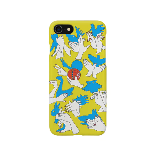 かなりあ色手影絵文様 iPhone Smartphone Case