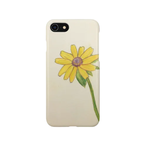 夏のきいろいおはな（水彩画） iPhone Smartphone Case