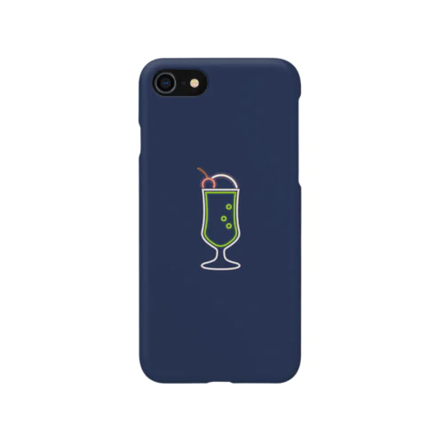 クリームソーダ（neon navy） iPhone Smartphone Case