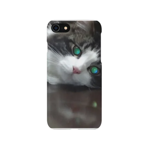 グリーンアイの猫 iPhone Smartphone Case