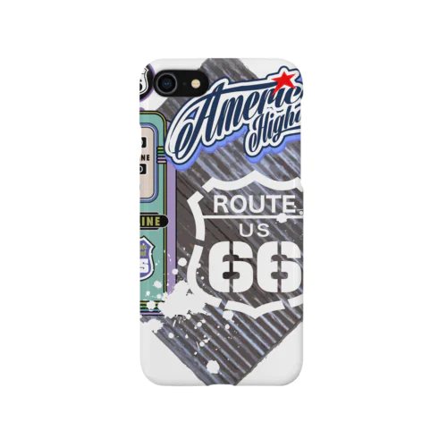 ルート６６＆ガススタンド iPhone Smartphone Case