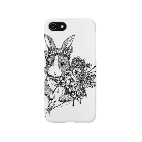 花束うさぎ iPhone Smartphone Case
