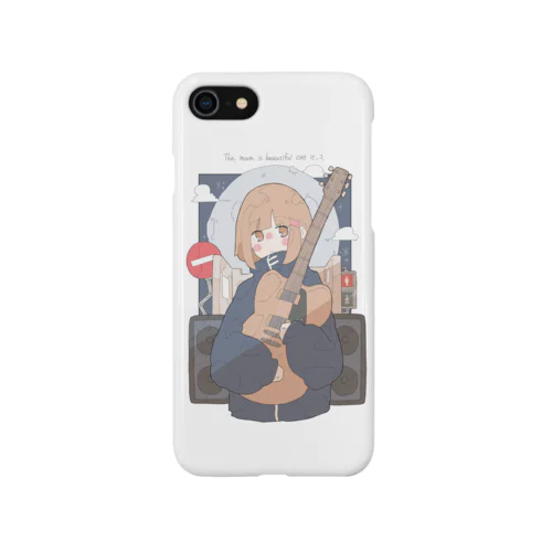 「月が綺麗ですね。」アイコンver. iPhone Smartphone Case