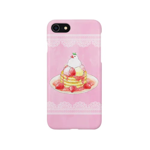 パンケーキ文鳥のせ iPhone Smartphone Case