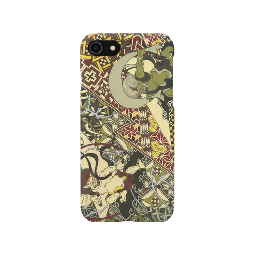 風神雷神／寄木細工 iPhone Smartphone Case