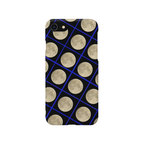 満月_青_左30_正 iPhone Smartphone Case