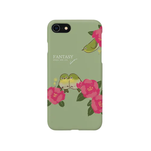 メジロと椿 iPhone Smartphone Case