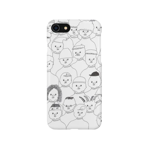 白いハイネックの集い iPhone Smartphone Case