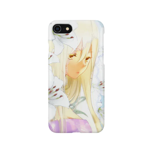 花と少女 iPhone Smartphone Case