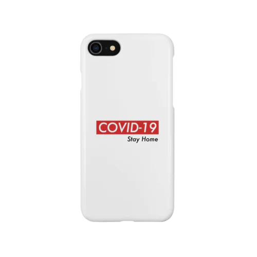 COVID-19 Stay Home ボックスロゴ iPhone Smartphone Case