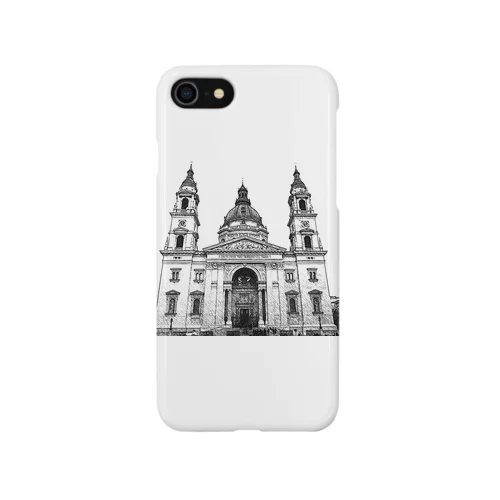 ハンガリーのバシリカ（デッサン風） iPhone Smartphone Case