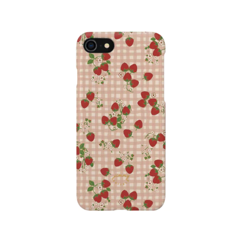 Jimmy Buffalo - Strawberry Fields クリームチェック iPhone Smartphone Case
