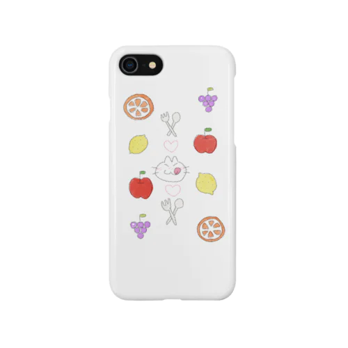 フルーツとねこ iPhone Smartphone Case
