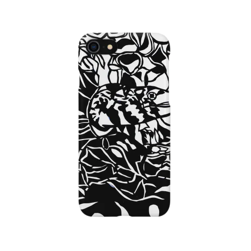 クモウツボ　切り絵 iPhone Smartphone Case