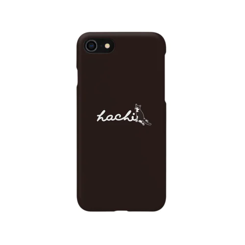 ハチワレ猫　ハチ ブラック iPhone Smartphone Case