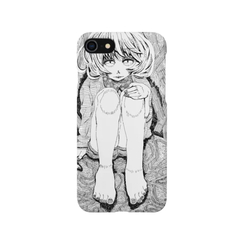 女の子02モノクロ ver. iPhone Smartphone Case