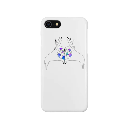 ハート　手　くもの巣 iPhone Smartphone Case