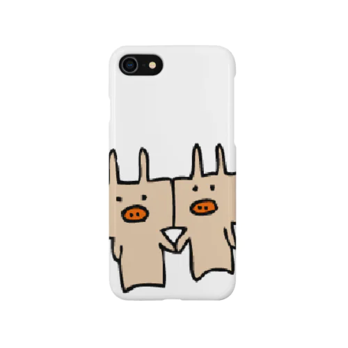 豚とぶたはお友達 iPhone Smartphone Case
