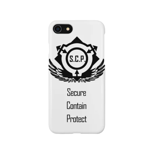 SCP財団ロゴグッズ-逆向き翼黒[SCP Foundation] iPhone Smartphone Case