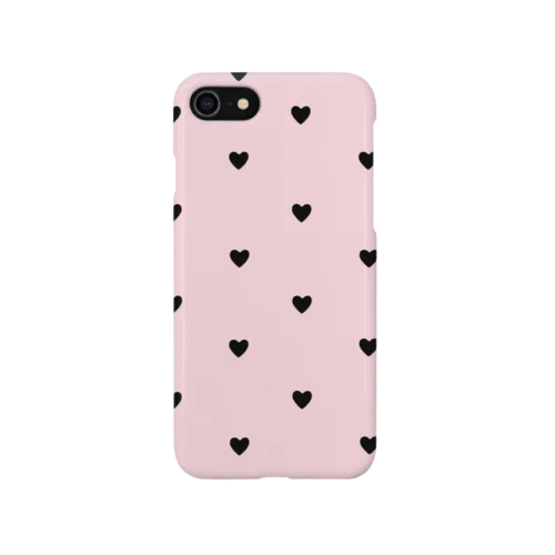 iPhoneケース ピンク黒ハート iPhone Smartphone Case